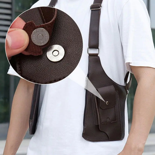Anti-theft Double Shoulder Strap Multi-pocket Crossbody Bags